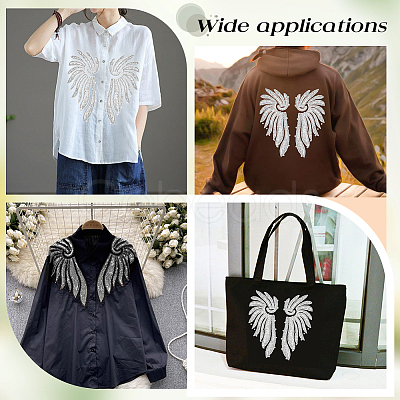 2Pcs 2 Styles Polyester Embroidery Sew on Appliques DIY-CY0001-02A-01-1