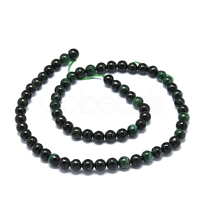 Natural Fuchsite Beads Strands G-O201A-09A-1