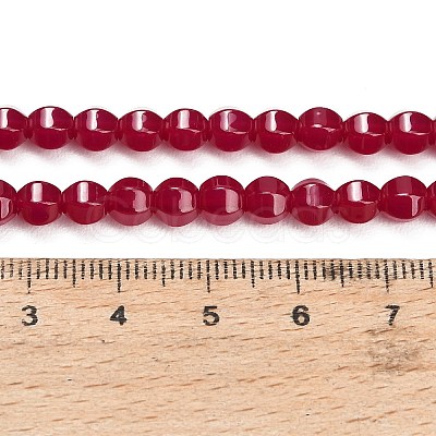 Lab Grown Red Corundum Beads Strands GG-CBAC488-04B-1