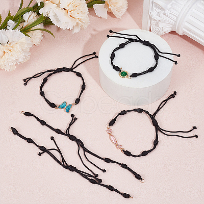 15Pcs Adjustable Braided Nylon Cord Bracelet Making AJEW-UN0003-22-1
