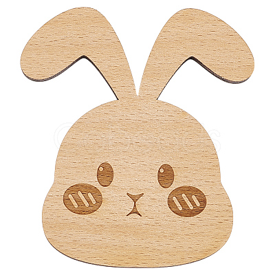 Wooden Rabbit Knitting Tools WOOD-WH0050-029-1
