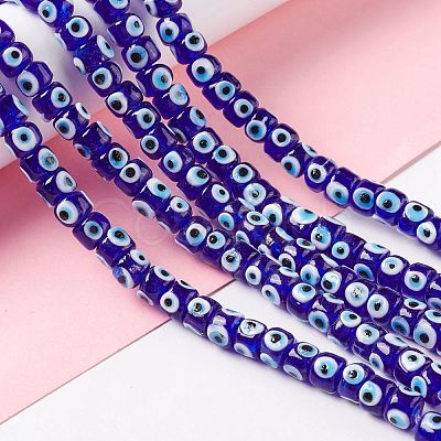 Handmade Evil Eye Lampwork Beads Strands LAMP-F024-01B-01-1