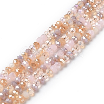 Glass Beads Strands EGLA-A034-M4mm-08-1