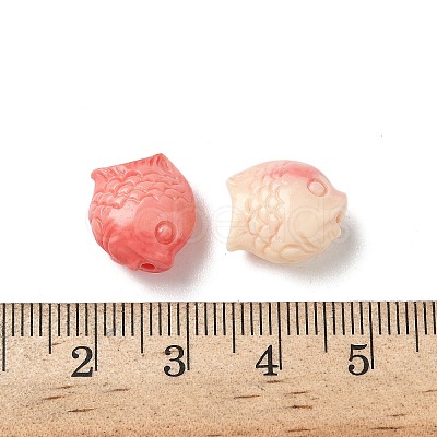 Synthetic Shell Dyed Carved Beads SHEL-H005-11-1