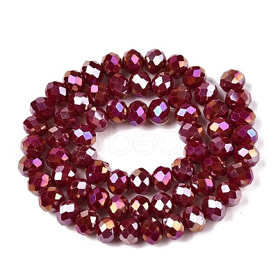 Electroplate Glass Beads Strands EGLA-A044-P8mm-B02-1
