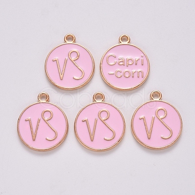Alloy Enamel Pendants X-ENAM-S124-01B-09E-1