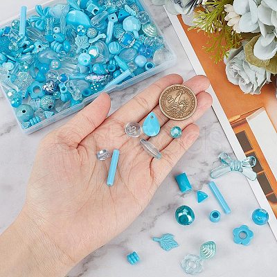 80G DIY Acrylic Beads & Pendants Mobile Phone Wrist Strap Making Finding Kit MACR-GO0001-08B-1