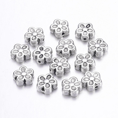 Tibetan Style Alloy 3D Flower Beads LS-LF0476Y-NF-1