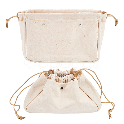 Canvas Drawstring Cosmetic Pouches ABAG-WH0035-049-1