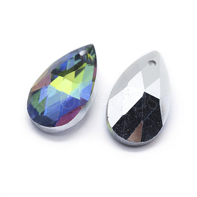 Faceted Glass Pendants GLAA-F069-S-B01-1