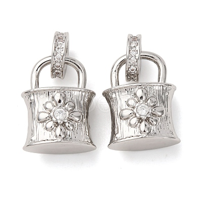 Brass Micro Pave Cubic Zirconia Pendants KK-A279-23P-1