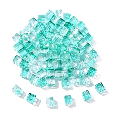 100Pcs Baking Paint Transparent Glass Beads DGLA-YW0001-35F-1