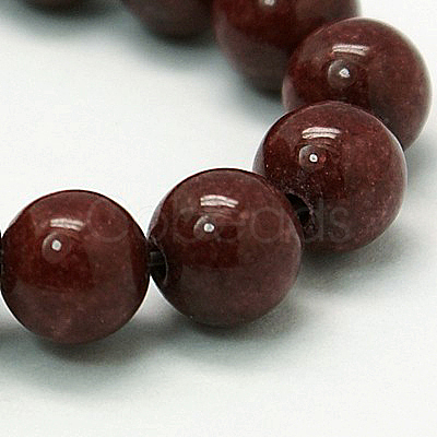 Natural Mashan Jade Round Beads Strands G-D263-8mm-XS05-1