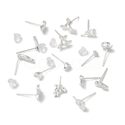 2 Pairs Alloy Stud Earrings for Women EJEW-FS0001-27L-1