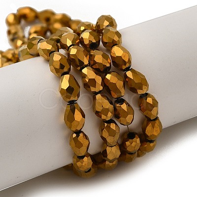Electroplate Glass Beads Strands X-EGLA-D017-7x5mm-3-1