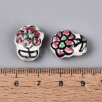 Handmade Porcelain Ceramic Beads PORC-Q005-08C-1
