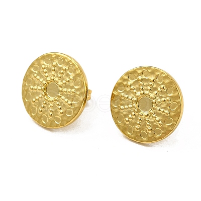 Ion Plating(IP) 304 Stainless Steel Stud Earring Cabochon Settings EJEW-I281-11G-1