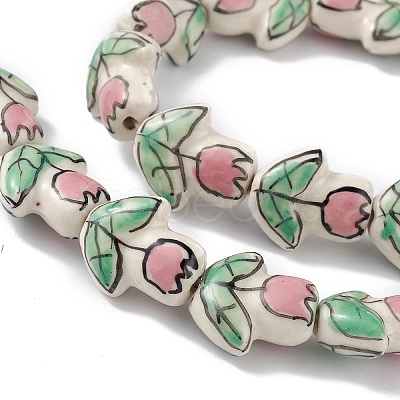 Handmade Porcelain Beads Strands PORC-F008-01-1