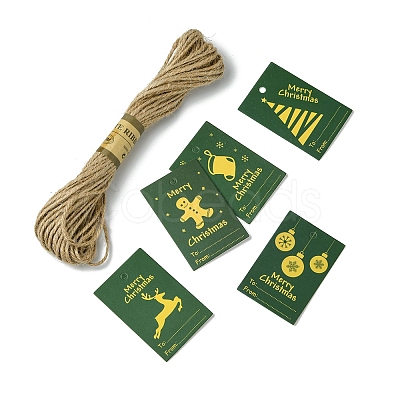 100Pcs Rectangle Paper Gift Tags CDIS-FS0001-19B-1