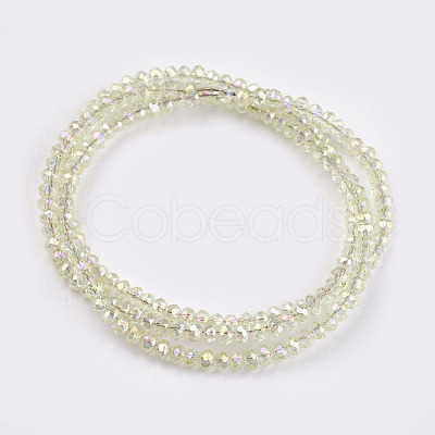 Electroplate Glass Beads Strands EGLA-J025-F24-1