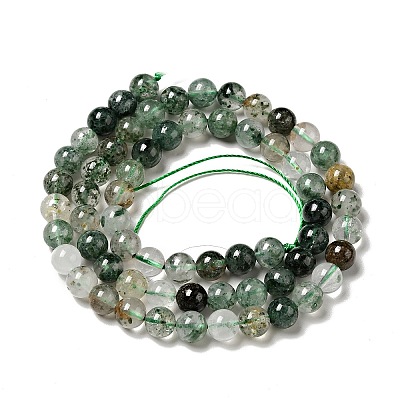 Natural Fuchsite Beads Strands G-K285-40A-1-1