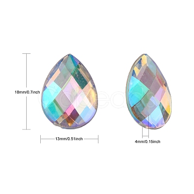 Imitation Taiwan Acrylic Rhinestone Cabochons GACR-A022-13x18mm-17-1