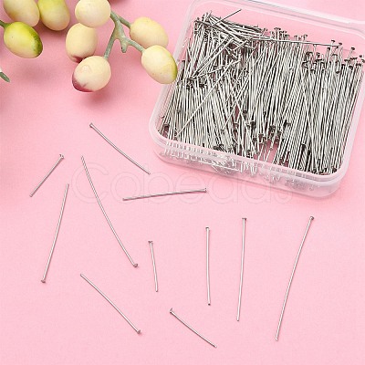 400Pcs 4 Styles 304 Stainless Steel Flat Head Pins STAS-YW0001-72-1