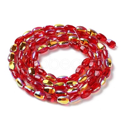 Transparent Electroplate Glass Beads Strands GLAA-Q099-F01-05-1