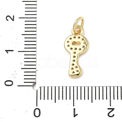 Brass Micro Pave Cubic Zirconia Pendants ZIRC-I356-39G-1