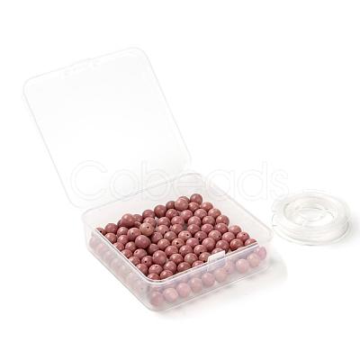 100Pcs 8mm Grade AAA Natural Rhodonite Round Beads DIY-LS0002-65-1