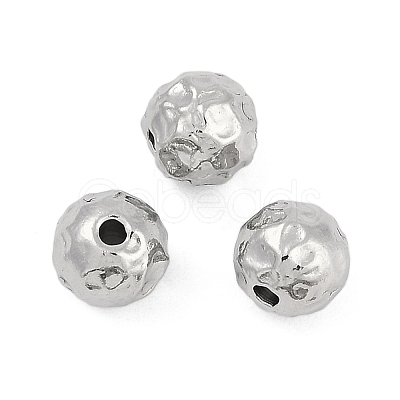 Anti-Tarnish Textured 316 Surgical Stainless Steel Beads STAS-M106-01E-P-1