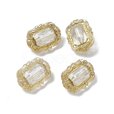 Transparent Acrylic Beads OACR-H019-44-1
