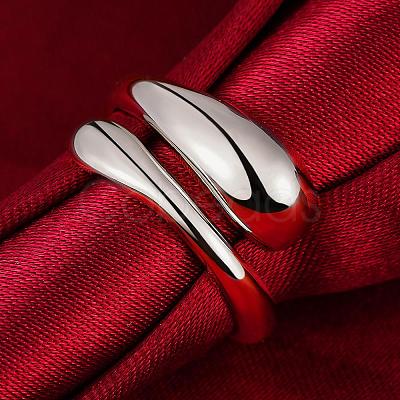 Real Platinum Plated Adjustable Brass Finger Rings for Women RJEW-BB07574-C-1