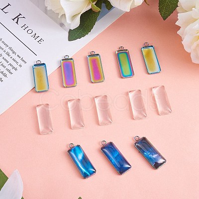 DIY Rectangle Pendant Making Kit STAS-SZ0003-08-1
