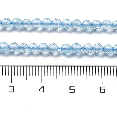 Natural Blue Topaz Beads Strands G-H079-A02-03-1