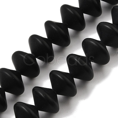 Frosted & Baking Paint Transparent Glass Beads Strands GL-CBA2ED2-03C-1