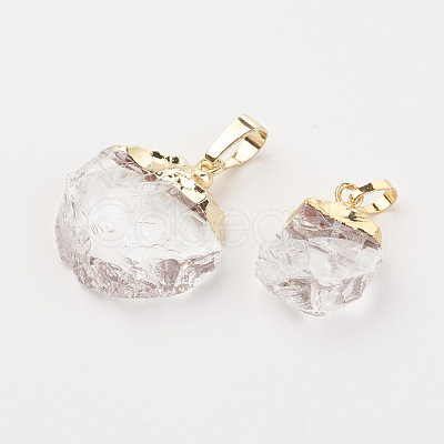Natural Quartz Crystal Pendants G-F527-04G-1