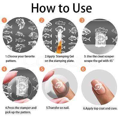 Stainless Steel DIY Nail Art Templates MRMJ-WH0092-180-1