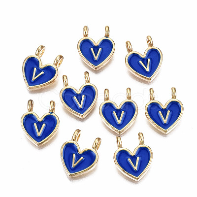 Alloy Enamel Charms ENAM-T012-02V-RS-1