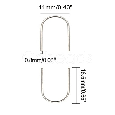 304 Stainless Steel Peg Bails STAS-WH0025-19-1