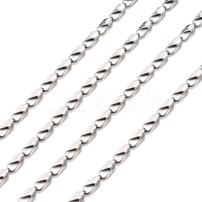 Tarnish Resistant 3.28 Feet 304 Stainless Steel Link Chains X-CHS-K002-25-1