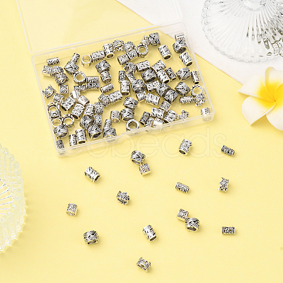 100Pcs 5 Styles Tibetan Style Alloy European Beads FIND-SP0020-72-1