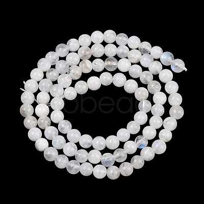 Natural Rainbow Moonstone Round Beads Strands G-E329-4-4.5mm-49-1