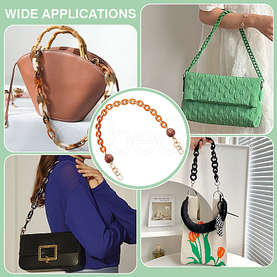 1Pc Resin Oval Link Purse Chains with Alloy Clasps FIND-PH0028-19A-1
