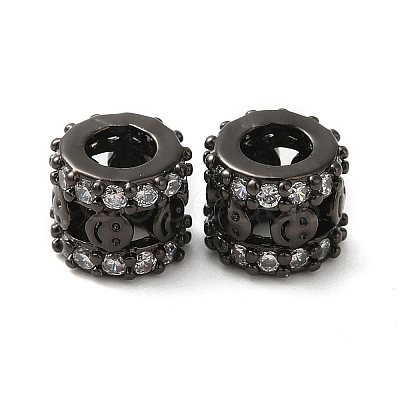 Rack Plating Brass Cubic Zirconia Beads KK-Z033-26-1