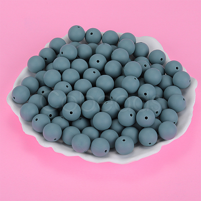 Round Silicone Focal Beads SI-JX0046A-103-1