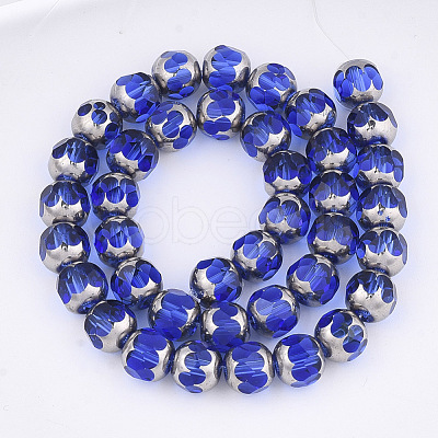 Electroplate Glass Beads Strands X-EGLA-T019-02C-1