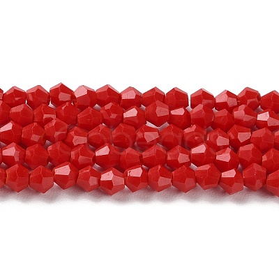 Opaque Solid Color Imitation Jade Glass Beads Strands GLAA-F029-P4mm-02-1