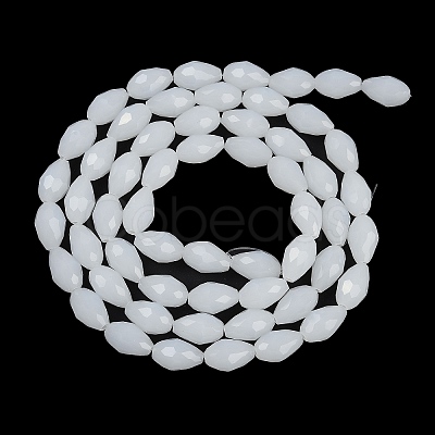 Electroplate Imitation Jade Glass Beads Strands EGLA-N013-J4mm-D03-1
