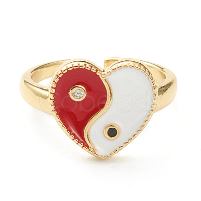 Brass Micro Pave Cubic Zirconia Finger Rings RJEW-P021-01H-1